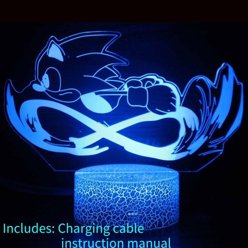 Sonic Series 3d Touch Control Colorful Night Light Ideal For Kids And Adults Gifts