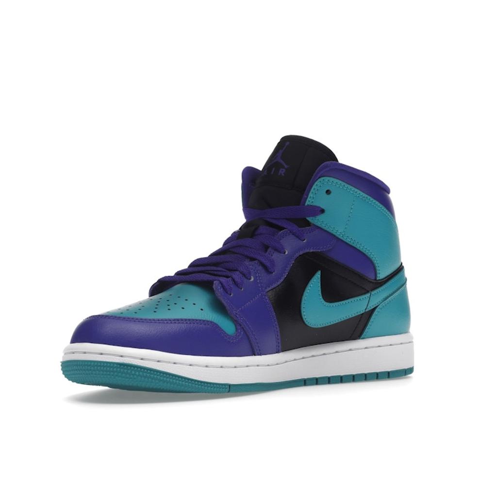 Air Jordan 1 Mid Black Grape Women Sneakers Purple Dark-Concord White BQ6472-502