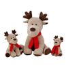 Christmas Stuffed Animal Soft Toys Moose Creative Red Scarf Reindeer Plush Doll Kids Toy