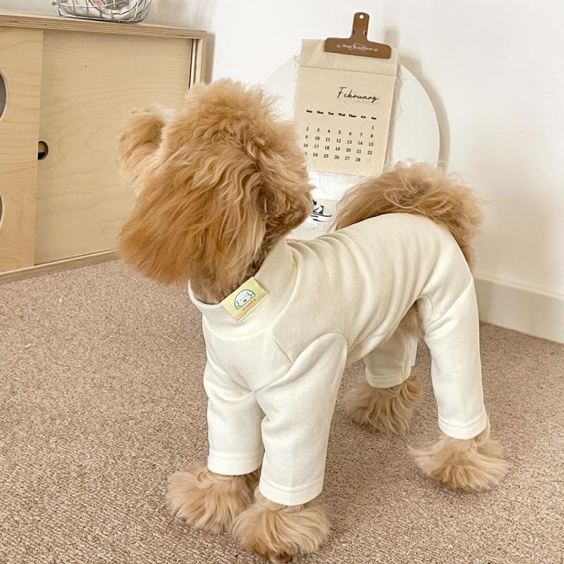 Pet Dog Pajamas Four-Legged Warm Winter Coat Small Medium Dogs Cotton Belly Protection Sleepwear