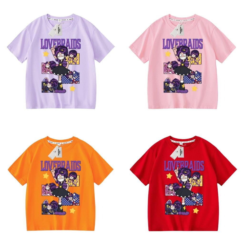 Детская футболка с коротким рукавом для девочек Lily Lovebraids с принтом