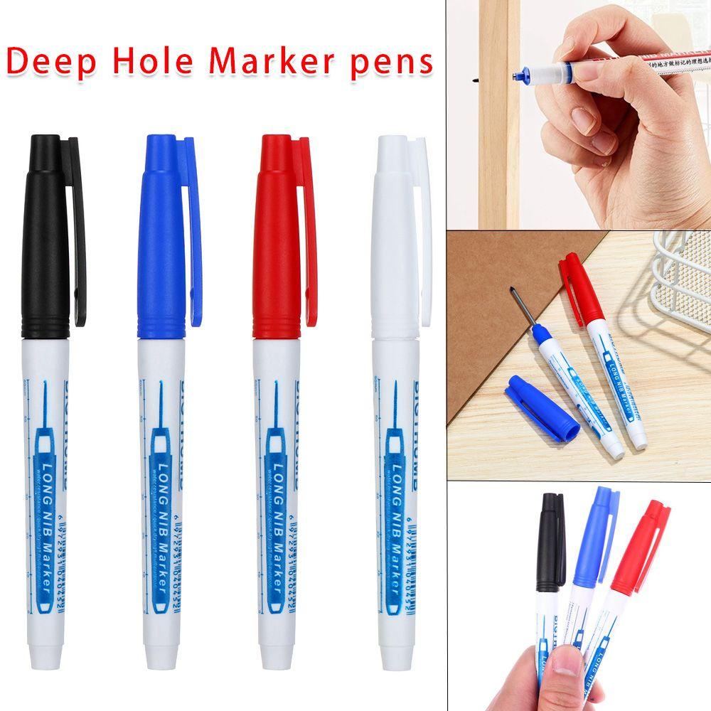 Multi-purpose Woodworking Decor Mark Tool Deep Hole Marker Pens Long Head Markers Carpenter Pen