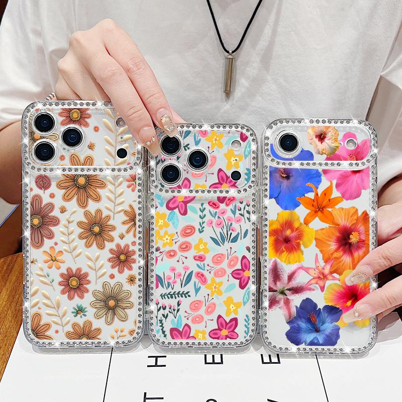 Блестящий чехол из мягкого силикона с алмазной росписью для iPhone 16e 16 15 14 13 17 Pro Max 13 15 Pro 17 Противоударный чехол для телефона из ТПУ