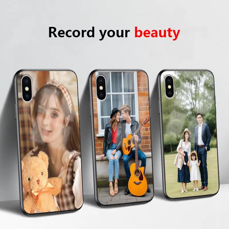 Модный Индивидуальный Стеклянный Чехол Для Телефона Для iPhone 16 15 7 6 5 XR XS X Plus Pro Max DIY Персонализированная Фотографическая Силиконовая Крышка Funda