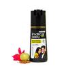 Indica Easy Do-It-Yourself Hair Color Shampoo Pump Pack with 5 Herbal Extracts and 100% Ammonia Free, 180 ML - Natural Black Colour (Gloves Included)