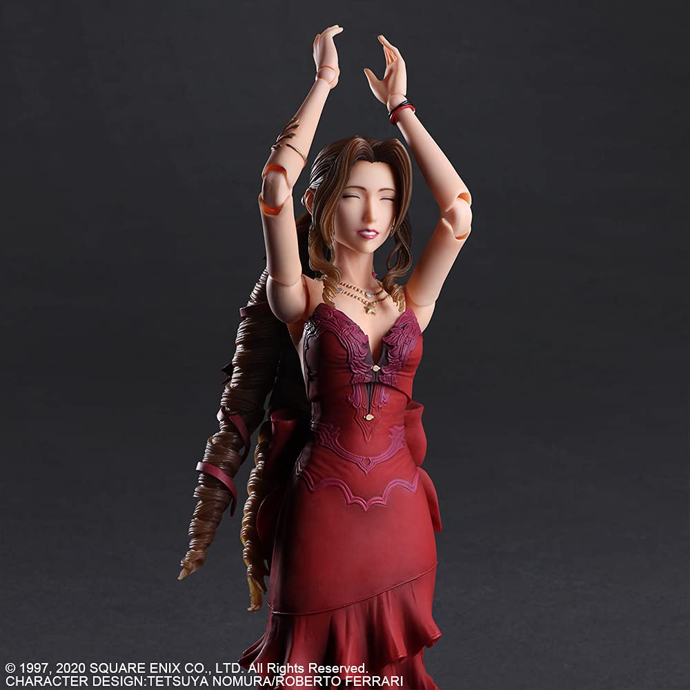 Final Fantasy VII Remake PLAY ARTS Kai Aerith Gainsbourg Dress ПВХ окрашенная подвижная фигурка Ver.