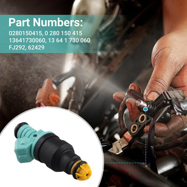 Set of 6 Fuel Injectors (0280150415) for Jeep Wrangler 4.0L