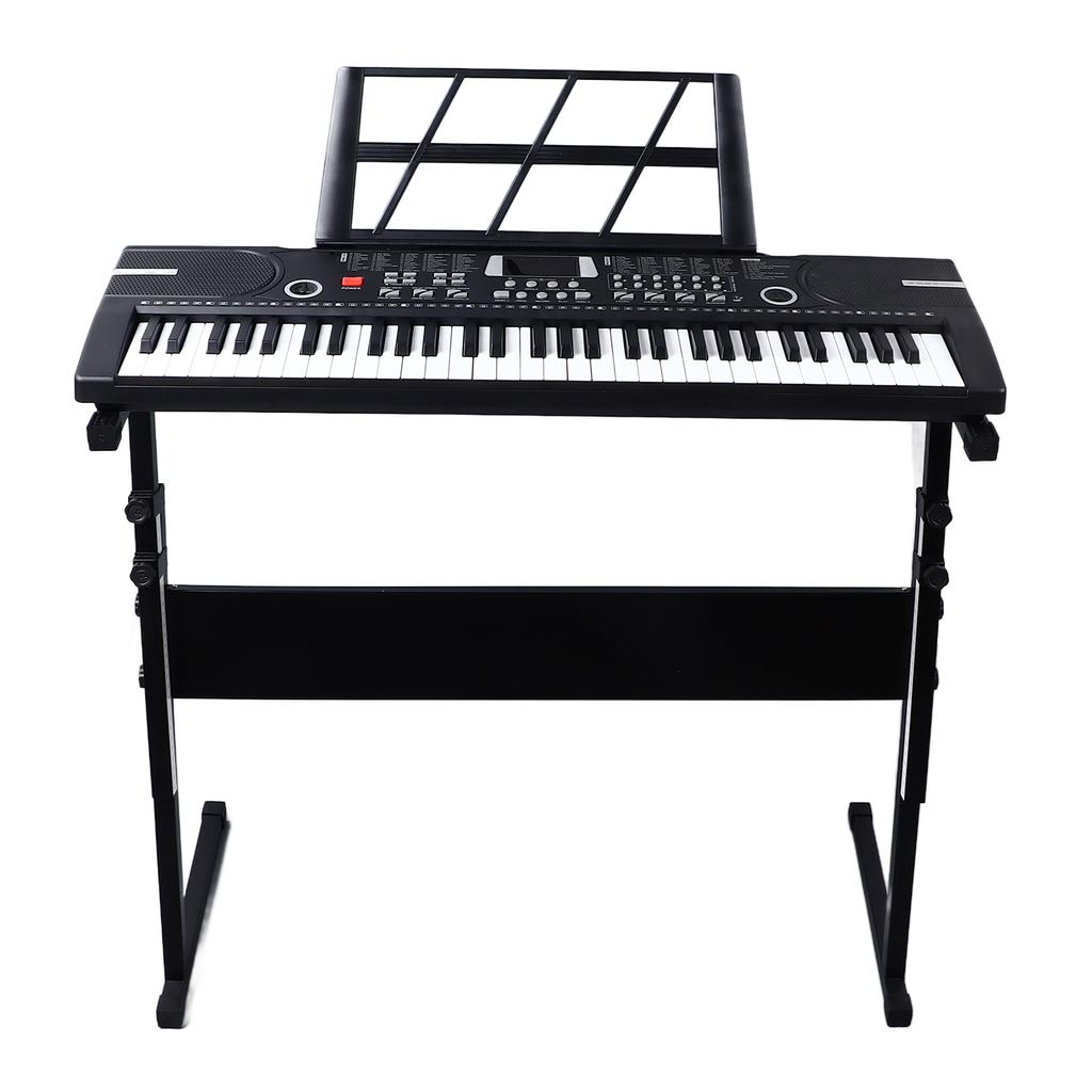61 Keys Electric Piano Kit Kids Learning Electronic Keyboard with Stand and Microphone