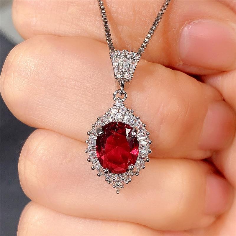 Huitan Fashion Design Female Necklace Anniversary Party Luxury Lady 'S Necklaces With Brilliant Cubic Zirconia Gift New Jewelry