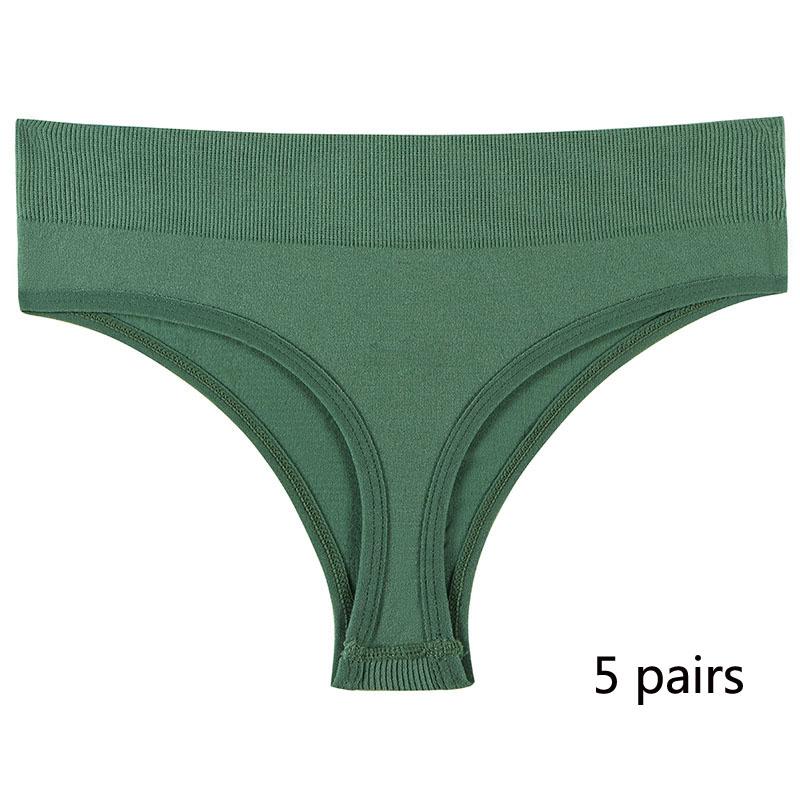 Спортивное нижнее белье для девочек, бесшовные сексуальные невидимые трусики со средней талией для девочек, однотонные удобные спортивные трусики с надписью «T» для женщин