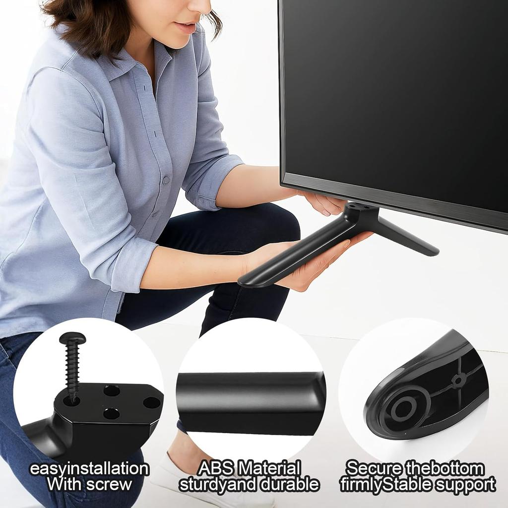 2 Pcs TV Stand Legs, Table Top TV Stand Base Replacement Bracket, Universal TV Legs Compatible with Samsung LG Sharp TVs Most 32-65 inch