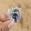 Натуральный африканский аметист серебро 925 пробы эффектное этническое кольцо-обещание цветок ювелирное изделие