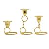 1Pc Circular Wedding Decorations Double Ring Holiday Gifts Home Decorations Party Supplies Candle Holder Golden Metal