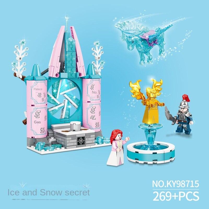 KAZI Девушка Строительный Блок Принцесса Карета Замок Мечты Головоломка Сборка DIY Игрушка Свет