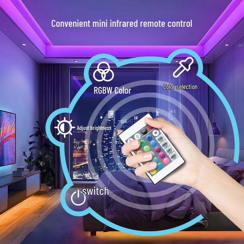 Комплект светодиодной ленты RGB 5 В: Меняющий цвет USB Bluetooth смарт-фон для украшения стола и стен.