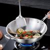 Stainless Steel Wok Pan Cooking Tool Ergonomic Handle Sturdy Versatile with Helper Stir Fry