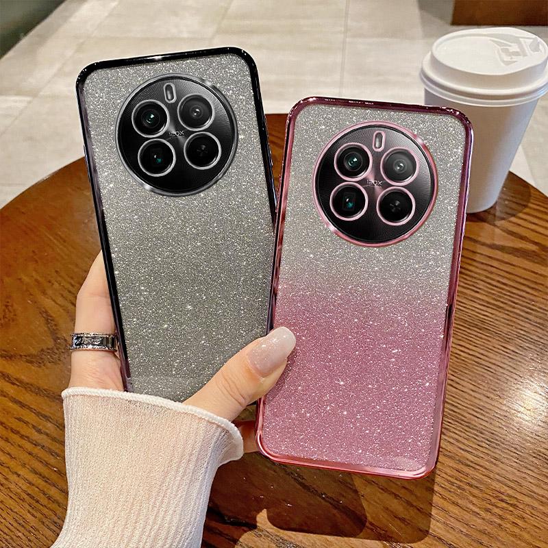 Чехол для Realme 12 Pro Чехол для телефона Realme 12Pro с блестящим покрытием, силиконовый объектив камеры, мягкая задняя крышка