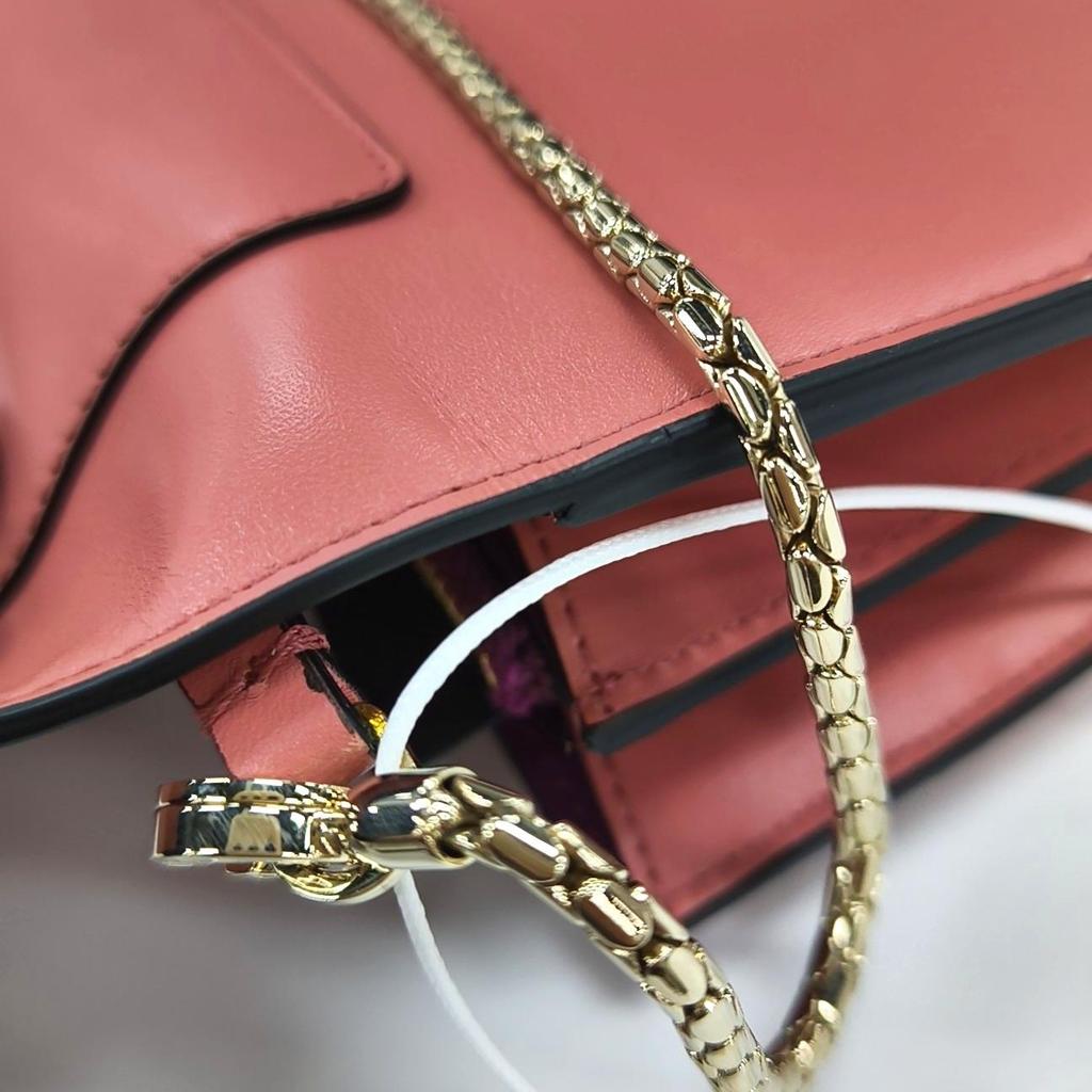 [Pre-Owned] Serpenti Forever Red Leather Snake Head Crossbody Bag - Excellent #19HTBBP