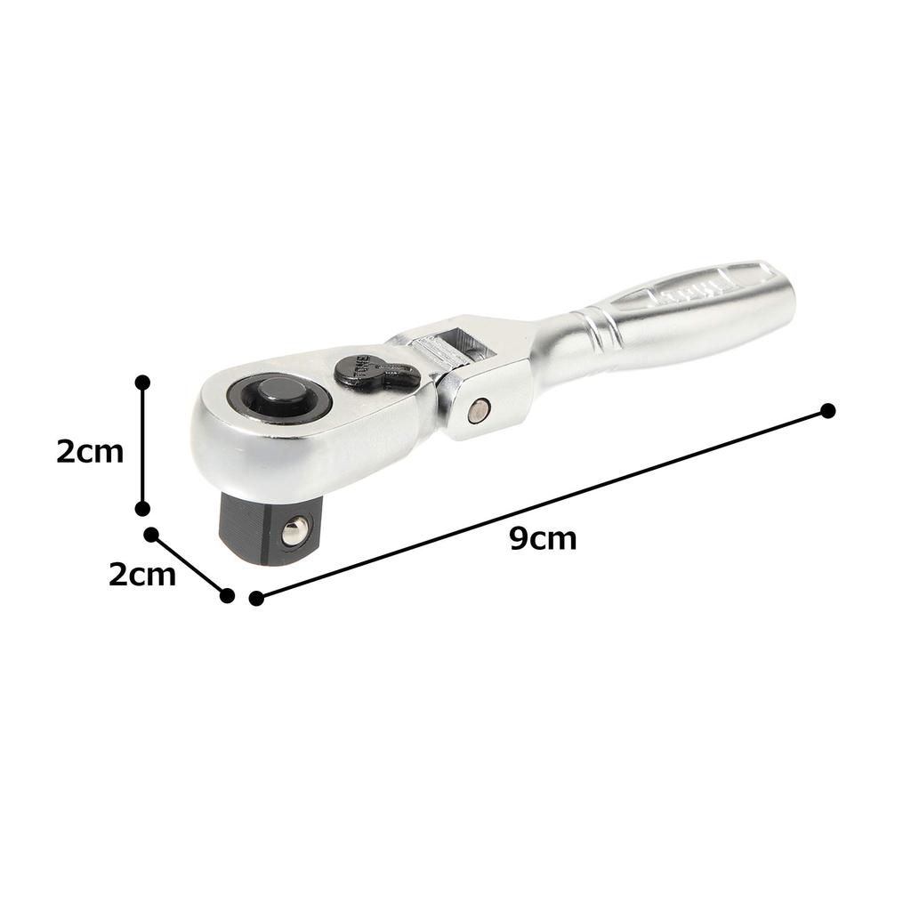 TONE Compact Short Swing Ratchet Handle RH3FCHS Drive Angle (Hold Type) 9.5mm (3/8")
