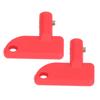 2Pcs Kill Switch Spare Key Mini Battery Disconnect Isolator for Boat Marine Car Truck Red