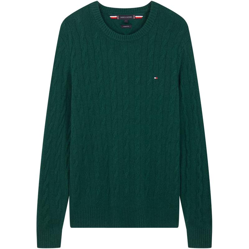 Tommy Hilfiger Унисекс свитер из чистой шерсти с косами