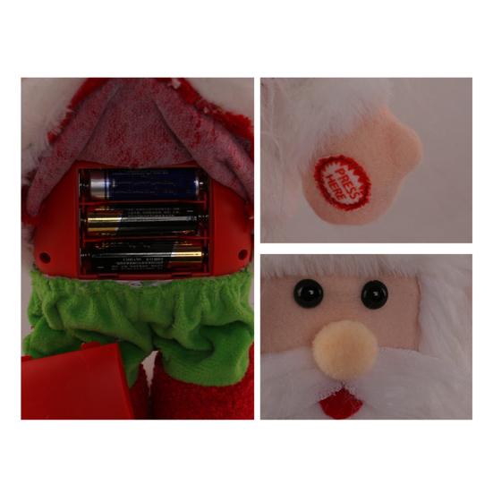 Украшение Дед Мороз Электрический Ходячий Поющий Игрушка Дед Мороз со Смешными Движениями Песни Мягкая Рождественская Кукла Праздничное Украшение