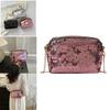 Chic Glitter Small Square Bag With Chain Strap For Summer 2023 In Black Silver Pink