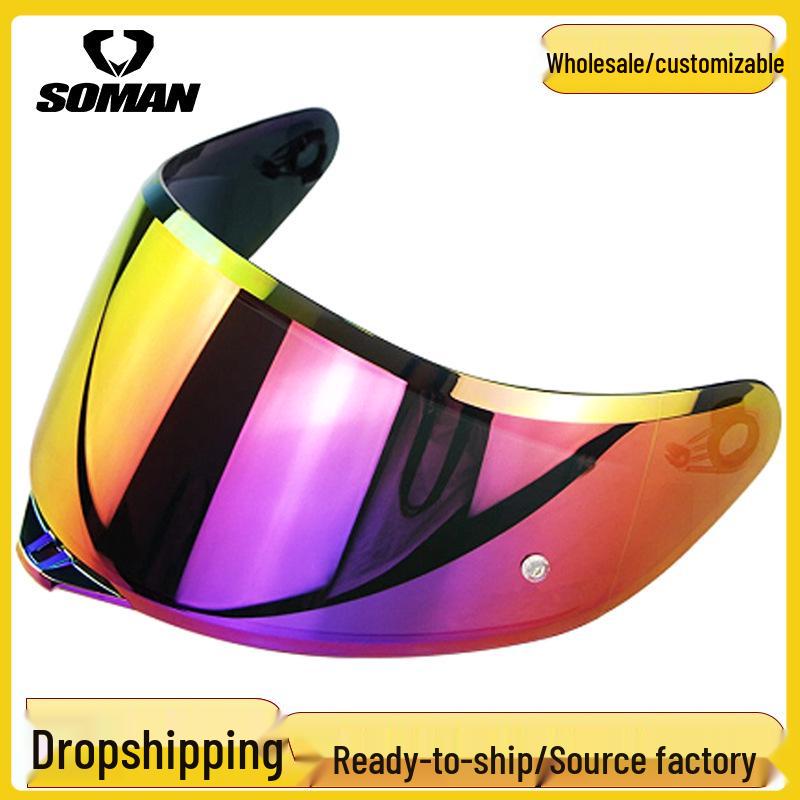 K5PLUS SOMAN Motorcycle Helmet Visor with Anti-Fog Film & Sunshade for K1/K5/K3SV