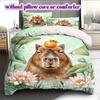 Watercolor animal painting Pattern Bedding,Quilt Set Quilt Cover Pillowcase Home Birthday Gift (1*duvet cover+2*pillowcase,without core)