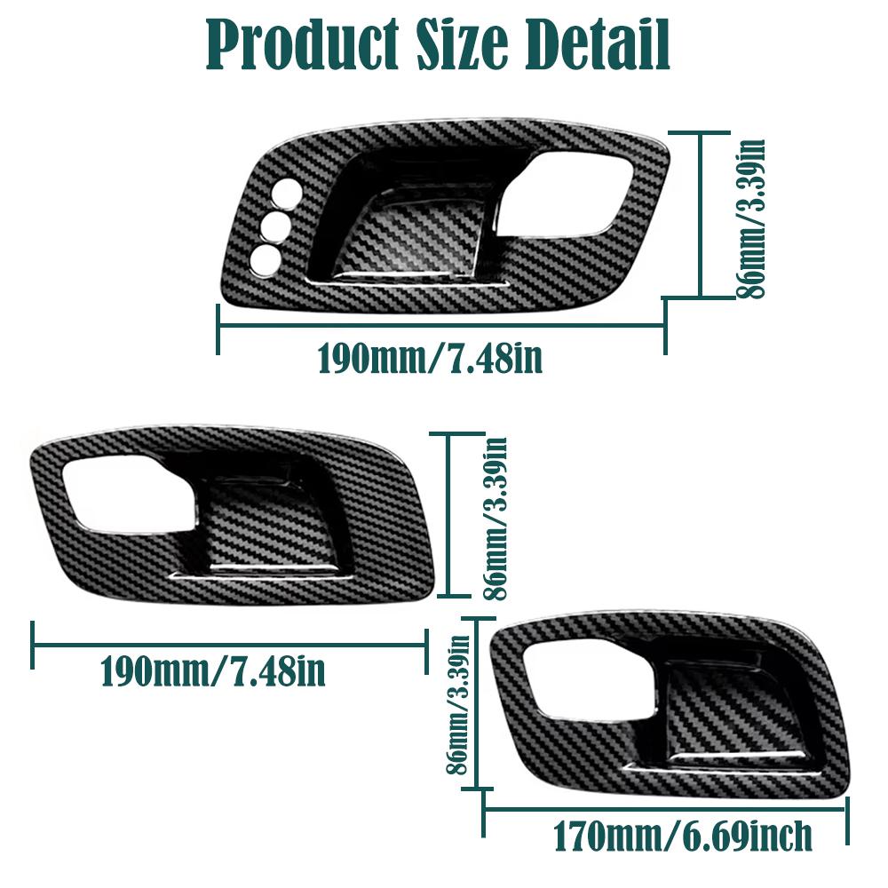 For Dodge Charger 2011-2021 Car Inner Door Handles Bowl Cover 5pcs Anti-Scratch Decora Frame For Dodge Chrysler 300 2015-2021 QA1