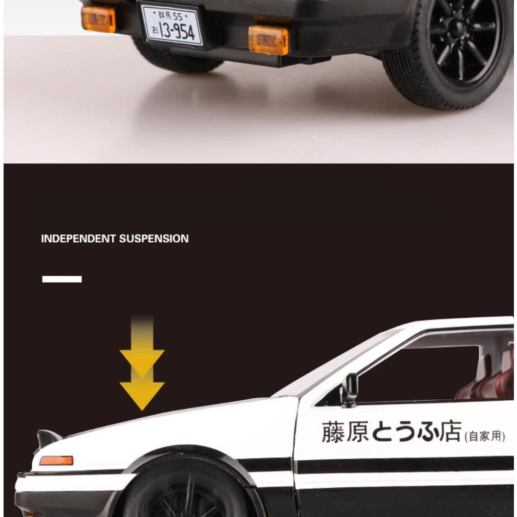 1/20 Кино Автомобиль INITIAL D Toyota AE86 Сплав Модель Автомобиля Литье под Давлением и Игрушечные Транспортные Средства Металлическая Модель Автомобиля Симуляция Звук Свет Игрушка Подарок