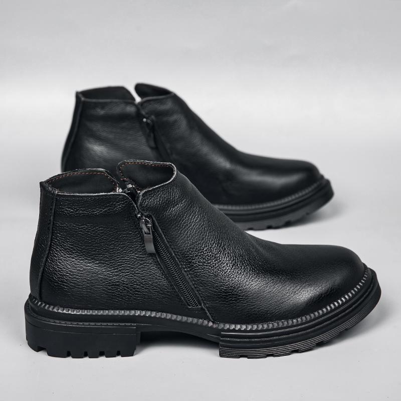 Мужские ботинки из натуральной кожи, повседневная деловая обувь для отдыха на открытом воздухе, итальянские дизайнерские ботинки «Челси», модные теплые ботинки в британском стиле