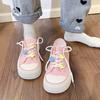 Low-top Big-head Board Shoes Summer New Fashion Love Accessories Casual Shoes Niche Lace-up Round-head Canvas Shoes