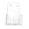 Acrylic Brochure Holder Clear Display Stand Pamphlet Organizer Wall Mount or Countertop for Menu