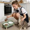 Двойная миска для животных на подставке для кошек и собак - -Защита от проливания, -Защита от опрокидывания Пластиковые миски для еды и воды с поддержкой для шеи