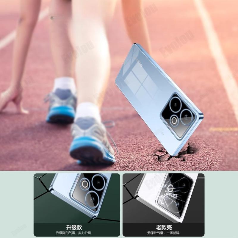 Ультратонкий силиконовый чехол из ТПУ с гальваническим покрытием для OPPO Realme GT 7 7T Гальваническое прозрачное противоударное покрытие для Realme GT 7 Pro