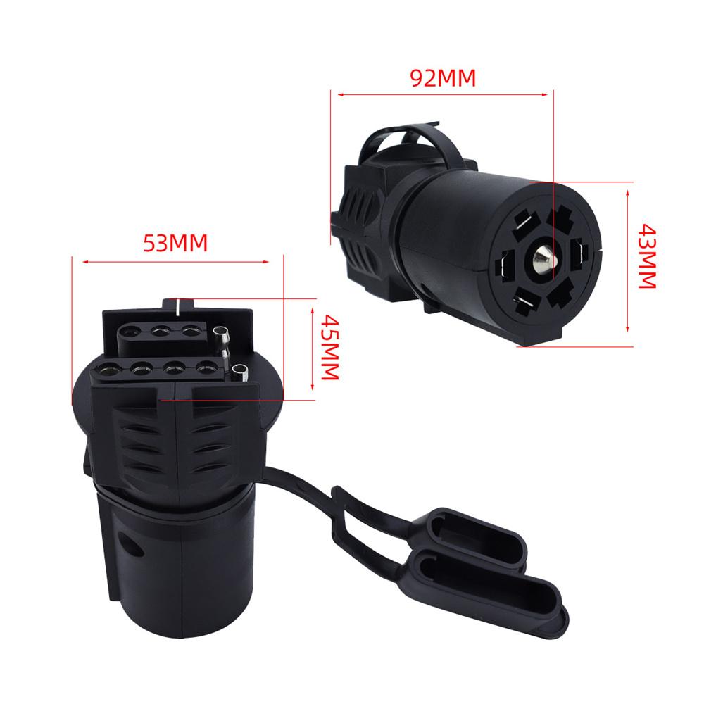 7 Pin Blade To 4 Pin and 5 Pin Flat Trailer Adapter Wiring Plug For RV Tow Truck