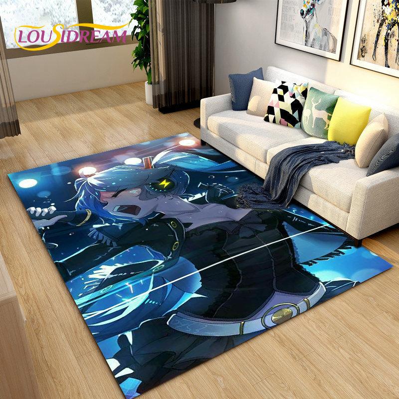 Японская музыка, аниме, мультфильм, 3D коврик, ковер для гостиной, спальни, диван, коврик для украшения, детские игры, нескользящий напольный коврик