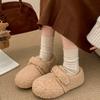 Модные теплые флисовые туфли на плоской подошве из хлопка для женщин 2025 года, новые зимние туфли Mary Jane Mao на мягкой подошве