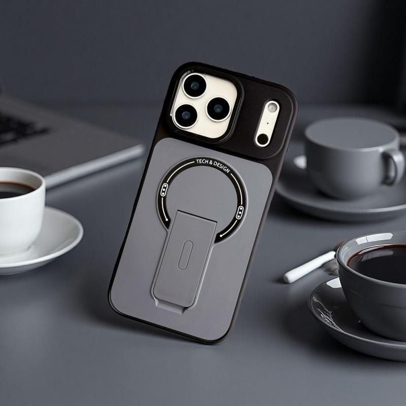 Чехол-броня с подставкой для iPhone 17 Air 16 15 14 Plus 13 Pro Max, прочный, для MagSafe, с магнитной беспроводной зарядкой