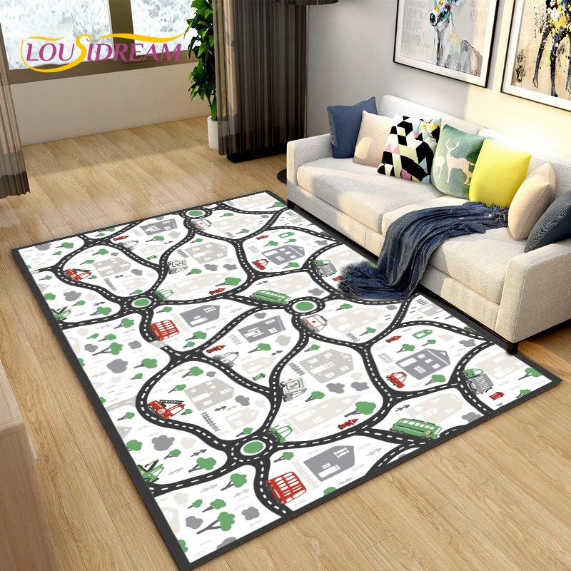 Детский детский игровой коврик, коврик для игровой комнаты, большой ковер для гостиной, спальни, ванной комнаты, нескользящий напольный коврик