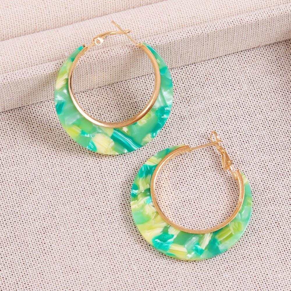 Leopard Print Drop Dangle Earring Round Big Circle Earring New Ear Studs Jewelry