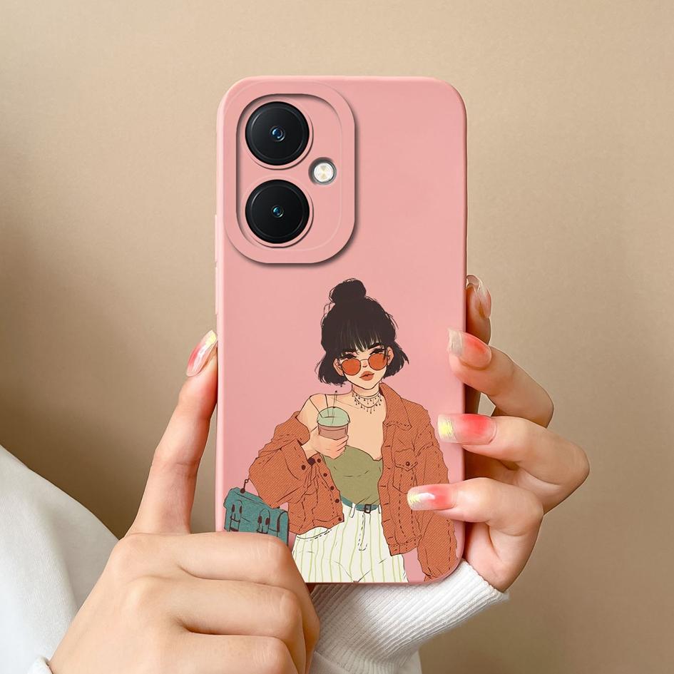 Чехол для телефона для Vivo X90 Pro V29 Lite Y36 Y27 Y17S Y78 + Высококачественная модная крутая защитная пленка для экрана для девочек и мальчиков, бампер, силиконовый мягкий корпус для Vivo Capa