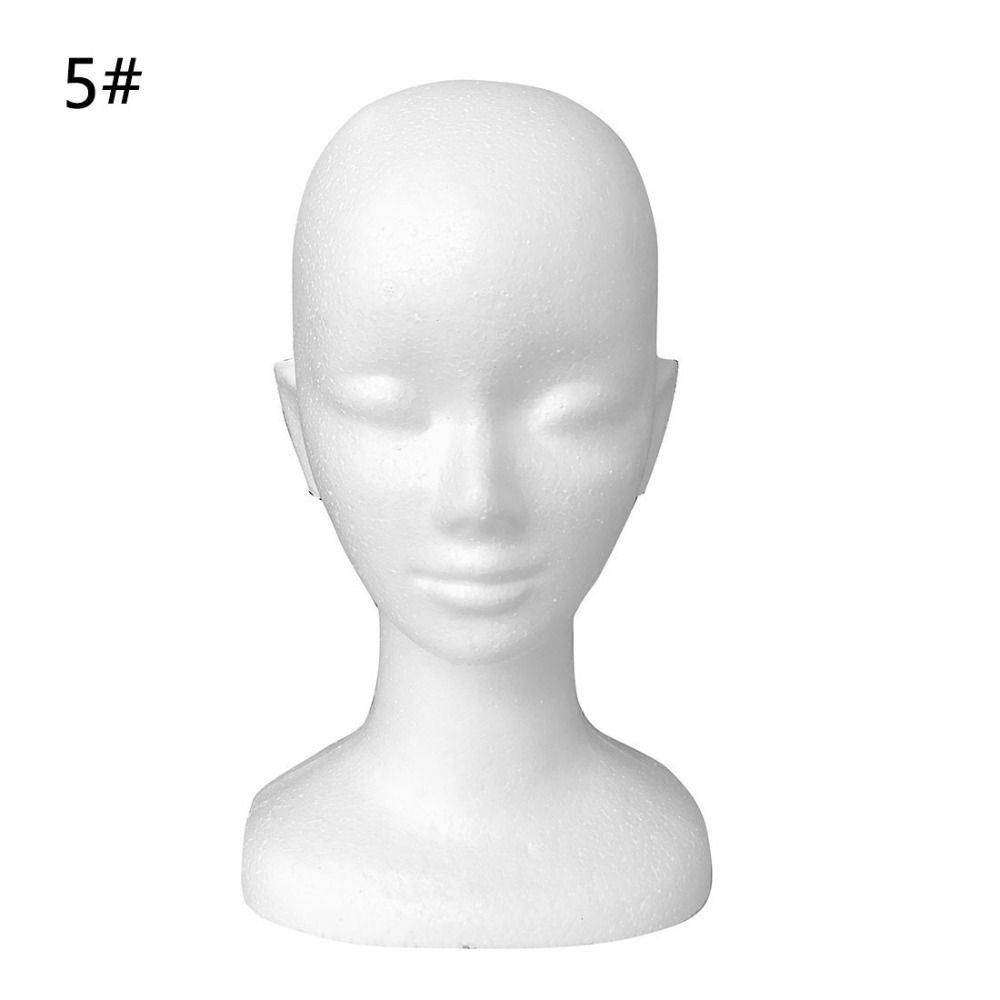 Head Model Hairpieces Stand Holder Foam Wig Head Head Model Styrofoam Mannequin Head Foam Mannequin