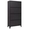 Vidaxl Szafka Zamykana Na Klucz, Antracytowo-Biała, 90X40X180 Cm, Stal