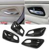 4pcs Carbon Fiber Style Interior Door Handle Bowl Cover Trim For BMW E90 E91 M3 Sedan 2005 2006 2007 2008 2009 2010 2011