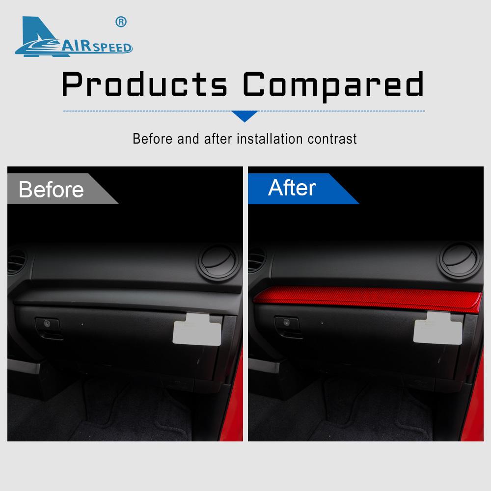 Carbon Fiber for Toyota Tundra 2014 2015 2016 2017 2018 2019 2020 2021 Accessories Interior Trim Co-pilot Glove Box Handle Trim