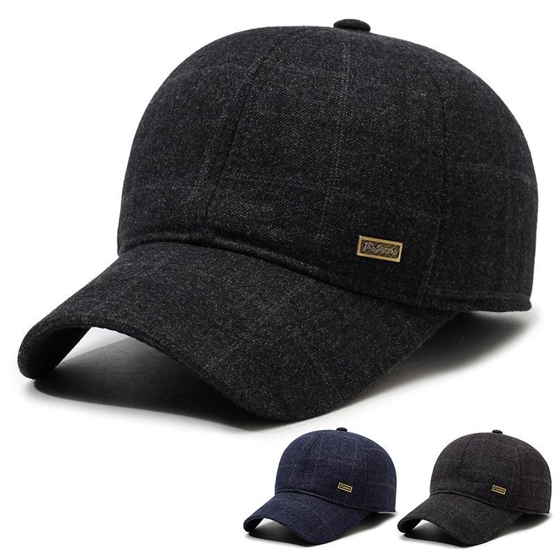 В пожилой шапке Мужская зимняя бейсболка для папы Старик Дедушка Зимняя пожилая защита ушей Хлопковая шапка Мужская
