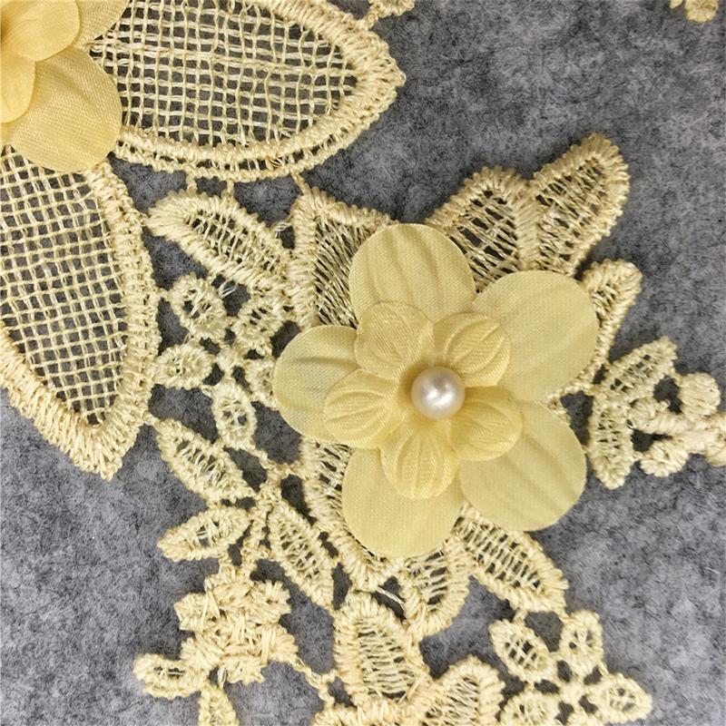 Вышитый цветок DIY патч аппликация жемчуг аксессуары для одежды декор кружева швейные принадлежности