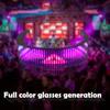 DIY светодиодные очки световой дисплей экран Matrix Hat приложение управление Bluetooth полноцветные светящиеся очки перезаряжаемые вечеринка крутой декор